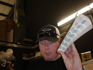 Charlie of Copydog getting in touch with the Pantone Book